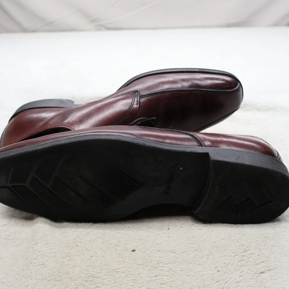 Allen Edmonds Mens 10 Oxford Dress Shoes Red Leather Woven Classic Lace Up USA